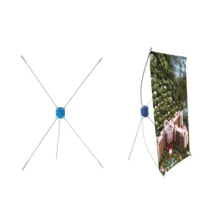 White X Stand Vinyl Reusable Mini Desktop Banner Stand A3/A4 for Exhibitions