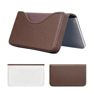 Wholesales PU Leather Name Card Holder Wallet Credit ID Case Blank Business Card Holder Sublimation