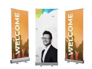 Wide Base Aluminum Corporate Style Stand Digital Printed Vinyl Advertising Promotion Exhibition Trade Show Display Banner
