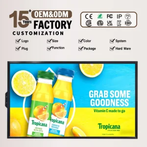 Window Advertising Display Screen Digital Signage 4K LCD Totem