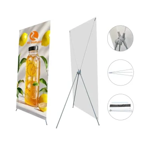 Windproof Customized Retractable X Banner Stand, Indoor and Outdoor, 80*180cm
