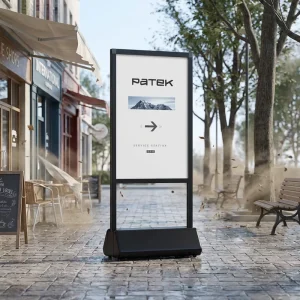 Windproof Outdoor Aluminum Poster Stand with Water Base