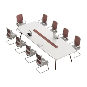 Wood Conference Table and Chair Set for Office or Hotel Meeting Rooms