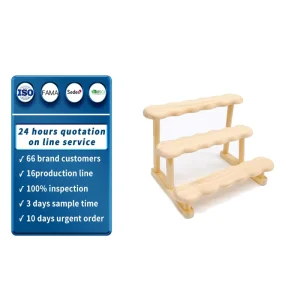 Wood Display Shelf with Tiered Organizer for Perfume and Figure Decor