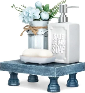 Wood Pedestal Display Stand and Countertop Organizer
