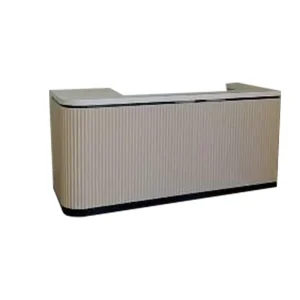 Wood Reception Counter with Solid Surface Top for Offices Hotels Shops and Schools
