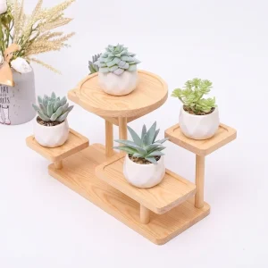Wooden 5-Tier Cupcake Stand Farmhouse Dessert Display Rack Rustic Tiered Tray Cupcake Tower for Wedding