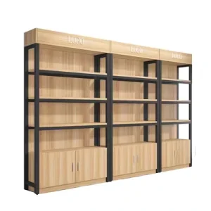 Wooden Bookshelf Counter Display Stand