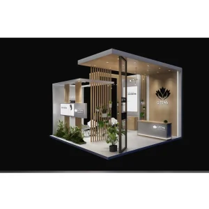 Wooden Booth Design with Truss Roof Display Stand for Expo