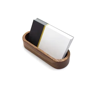 Wooden Business Card Holder Box and Desktop Display Stand
