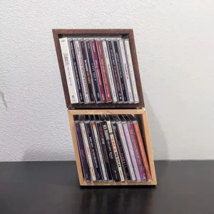 Wooden CD Storage Display Rack