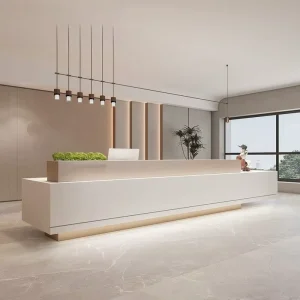 Wooden Checkout Counter for Retail Store Reception Desk