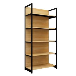 Wooden Grocery Supermarket Gondola Shelving Unit