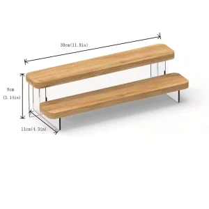 Wooden Hand-Operated Model Ladder Display Rack Desktop Storage Rack