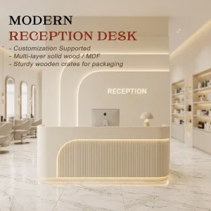 Wooden Hotel Desk for Office Building Hotel Hospital Beauty Salon Commercial Premises