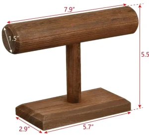 Wooden Jewelry Display Stand for Bracelets and Watches