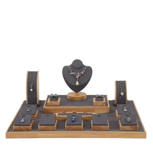 Wooden Jewelry Ring and Earring Display Tray