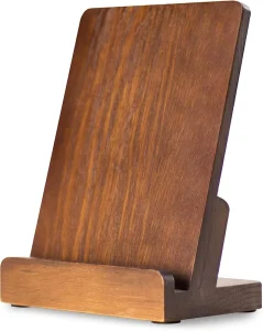 Wooden Magazine Holder and Brochure Stand with Card Display Rack