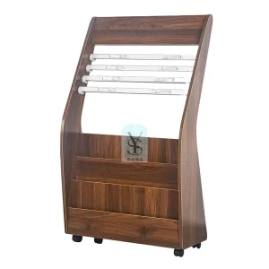 Wooden Magazine and Brochure Rack Newspaper Storage Holder for Libraries and Book Stores