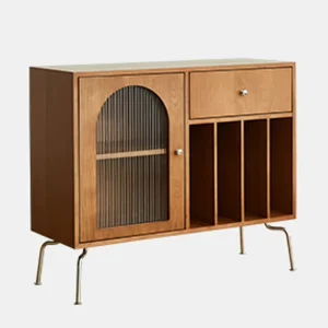Wooden Media Console TV Stand and Display Cabinet for Living Room