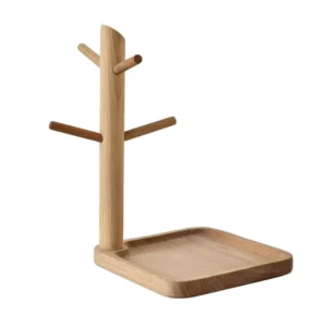 Wooden Porch Storage Jewelry Display Stand Tray Desktop Shelf Tree Jewelry Display Stands Bamboo Exhibition Display Stand