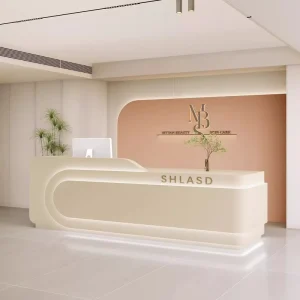 Wooden Reception Desk and Bar Counter for Beauty Salon Store Wedding Photography Studio Dance Studio Hotel