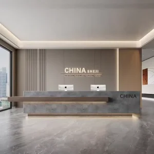 Wooden Reception Desk with Reception Counter