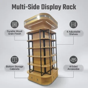 Wooden Retail Display Stand and Shelf
