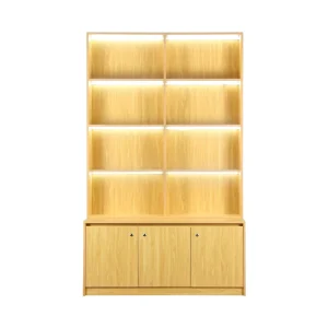 Wooden Retail Showroom Display Showcase with LED Light