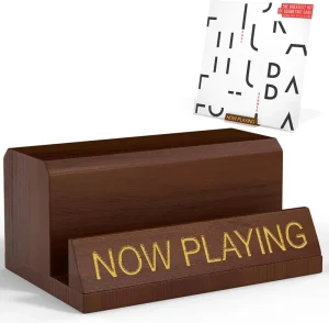 Wooden Vinyl Record Holder Display Stand for Album Covers