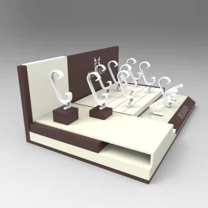 Wooden Watch Display Stand with 15 Slots, Matte Lacquered Finish, 500 x 335 x 200 mm