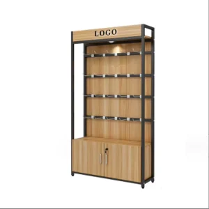 Wooden and Metal Display Shelves for Supermarkets and Shoe Stores
