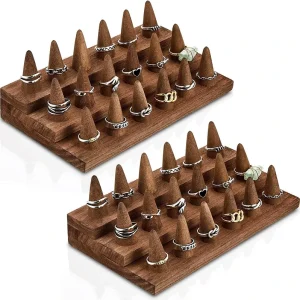 Wooden jewelry display stand jewelry ring display counter solid wood ring display stand beech wood stand diamond ring stand