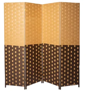 Woven Design Room Dividers Decorative Folding Privacy Screen