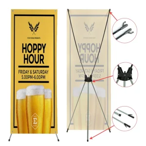 X Banner Stand Outdoor * 180 Cm Durable Advertising Custom Frame Size 60*160 Cm 80 X Banner Stand With Water Tank Base X Standee