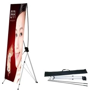 X Frame Roll Up Banner Stand with Tripod for Advertising