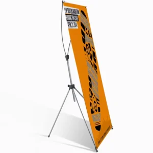 X Stand Banner Reinforced Aluminum Adjustable Weatherproof Custom Size Indoor Use