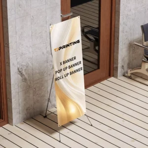 X Type Banner Stand with Logo Printing for Floor Display
