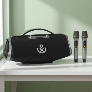 XDOBO High Power 300W Three Way Speaker BT 5.3 Built in Mic Rechargeable Battery 2 Handheld Microphones Plastic Wow Max