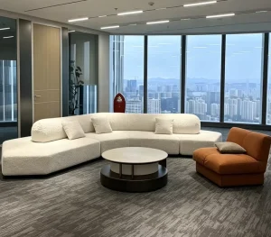 Xibei Furniture Original Glacier Chenille Velvet Rock Sofa Italian Minimalist Large Flat Villa Apartment Modular Arc shaped Set