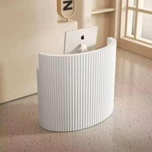 YS-0063 Customizable Wood Reception Desk for Mall, Retail Store, or Hotel, Factory Direct