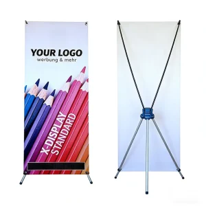 YTSF-E1 Portable Retractable Roll-Up Banner Stand with Plastic Frame, Tool-Free Assembly, 1.5-Inch Thickness