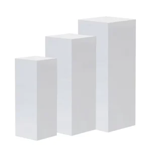 Yageli China Supplier Price Custom White Metal Acrylic square Wedding Cake Pedestal Column Pillar for Event Display