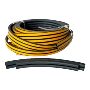 Yellow EPDM Sponge Foam Self-Adhesive Rubber Seal Strip High Temperature Resistance Custom Shape Custom Logo Cutting