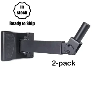 Yinyu WB339 One Pair Heavy Duty Adjustable Speaker Wall Bracket Secure Mount for Bookshelf & Monitor Speakers 2 pack