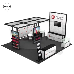 Yota 20×20 Modular Aluminum Profile Portable Trade Show Booth Reusable Design Easy Assembly Light Weight LED Lighting
