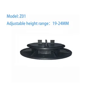 Z01 Plastic Height-Adjustable Outdoor Raised Floor Pedestal for Stone and WPC Joists