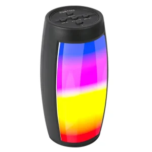 ZQS1202 Wireless BT Speaker with Colorful LED Lights IPX5 Waterproof Portable Mini Speaker for Outdoor Party Travel