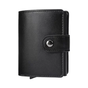 Zenos Luxury Fashion Business Card Wallet Custom Logo Leather Credit Card Holder with RFID Protection ID Card Slot No Closure
