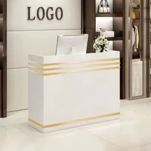 Zian Furniture Modern Wooden Panel Reception Counters Commercial & Office Use Ideal for Convenience Stores